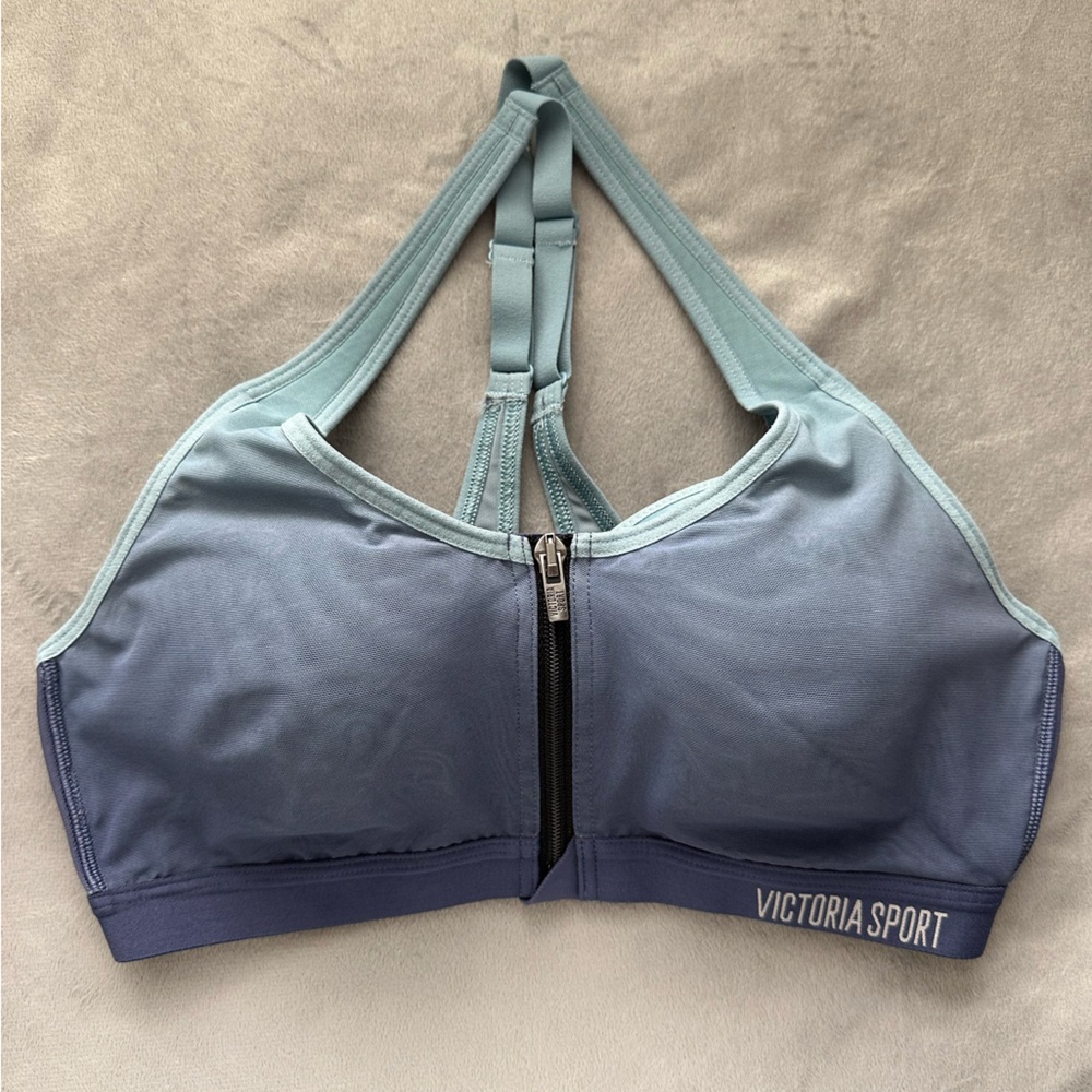 VS Sports Bra with snap/clip closure and 2nd zip closure.
